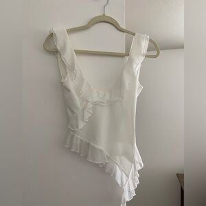 TIGERMIST WHITE FRILL BLOUSE